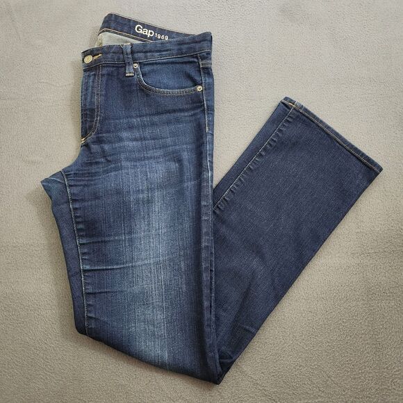 Gap 1969 Women 31L Dark Wash Mid Rise New Perfect Boot Jeans - Picture 1 of 14
